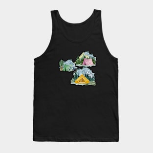 Camping Vintage Since Established Retro Collage Tank Top